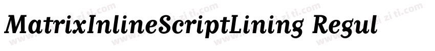 MatrixInlineScriptLining Regular字体转换